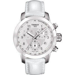 Bracelet de montre Tissot T610033919 Cuir Blanc 16mm